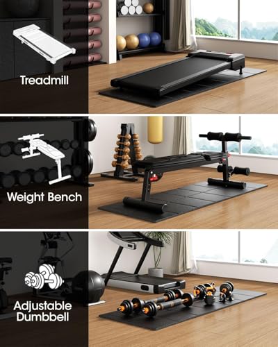 Walking Pad Mat for Carpet Floor, 68"x24", Treamill Mat for Hardwood Floors, High Density, 0.2" Thickness, Folable, Floor Protection for Bike, Elliptical, Treadmill - size: 68"L x 24"W x 0.2"Th