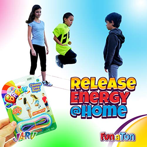 Chinese Jump Rope for Kids (6 Ankle Skipping Rope) Elastic Long Jump Rope. PE Equipment for Elementary School & Playground Toys. Kids Exercise & Outdoor Game. Bulk Clearance Items. 733-6p
