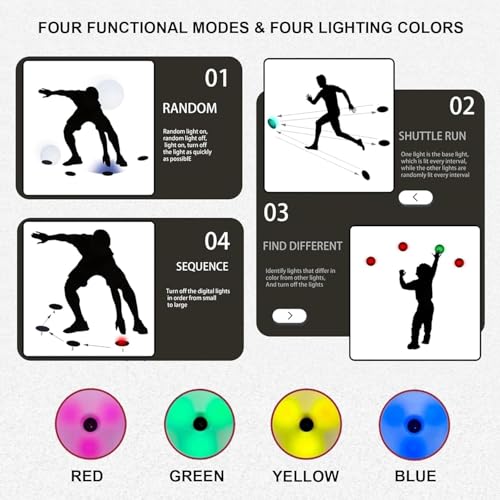Reaction Training Light - 4 Modes Agile Fitness Light - Hand-Eye Coordination Training for Improve Speed, Agility and Reaction Time(6)