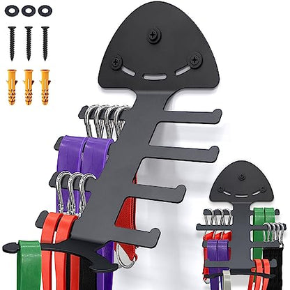 Exercise Resistance Band Rack, Resistance Bands Storage Hanger Gym Equipment Organizer Rack for Pull Up Bands, Multi-Purpose Gym Equipment Storage