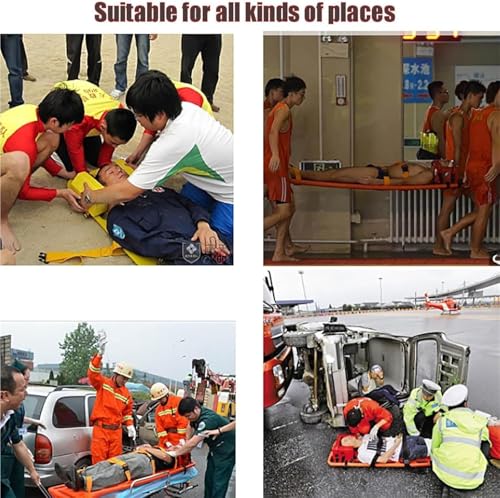 Foldable Spine Board Stretcher for Patient Rescue, Emergency Backboard, Lightweight EMT Ambulance Stretcher for Travel and Heavy Duty Use