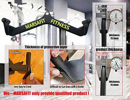 Home Gym Fitness Rowing T-bar V-bar Pulley Cable Machine Attachment, Bicep Curl Tricep LAT pulldown Bar Back Strength Training Handle Grips LAT Pull Down Bar for Seat Row Workout - style: Btbar 1903
