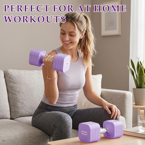 20LBS 40LBS 50LBS Dumbbells Adjustable Dumbbell Set of 2, Hand Weights for Women Men Free Weight Dumbbells Sets for Home Gym & Outdoor Exercise Workout Strength Training Equipments