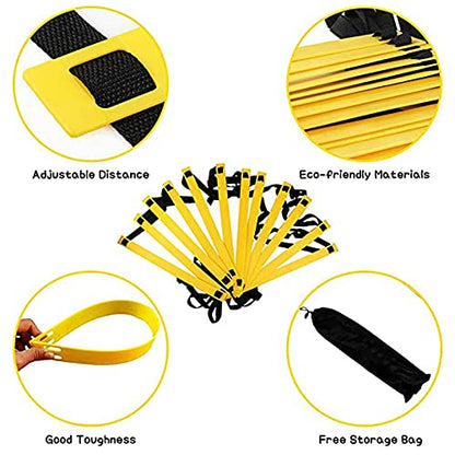 Agility Ladder Agility Ladder, Adjustable Speed Ladder Training Ladder, Sports Fitness Training Set, for Sports Training/Athletic Footwork, with Bag(Size:5M) - size: 5M