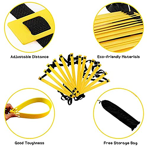 Agility Ladder Flexibility Speed Ladder, Sports Training Set,Fitness Jumping Ladder Footwork Sport Equipment,for Kids/Adults Outdoor Training(Size:8m)
