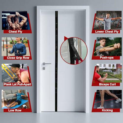 VEICK Pull Up Assist Resistance Bands for Home Gym - color: Colorful Set of 4 + Pilates Bar