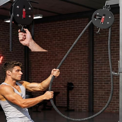 Endless Rope Trainer for Home Gym, Multifunction Tension Rope Suspension Trainer with 14 FT Closed-Loop Nylon Rope, Portable Gym Functional Trainer Cable Machine for Full Body Strength & Cardio HIIT