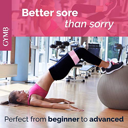 6-Piece Resistance Bands for Working Out - Exercise Bands to Workout Glutes, Thighs & Legs - Non Slip Cloth Booty Bands for Gym & Home Fitness, Yoga, Strength & Pilates - 3 Levels