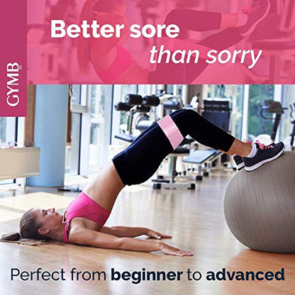 6-Piece Resistance Bands for Working Out - Exercise Bands to Workout Glutes, Thighs & Legs - Non Slip Cloth Booty Bands for Gym & Home Fitness, Yoga, Strength & Pilates - 3 Levels