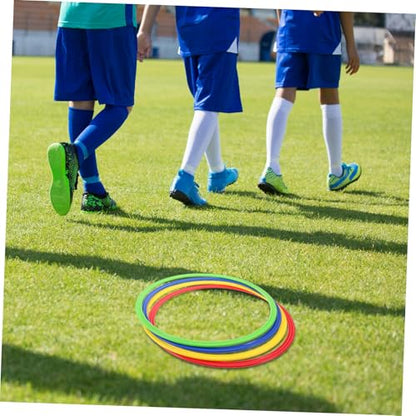 4pcs Soccer Training Equipment Plastic Agility Squares Jumping Rings for Enhanced Coordination and Agility Improvement