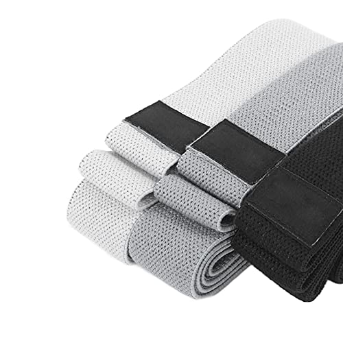 Resistance Bands Set, Workout Bands for Legs and Glutes, Nonslip Cotton - Polyester Elastic Loop Bands with Latex Core, 3 Levels Resistance for Home Gym, Travel, Booty