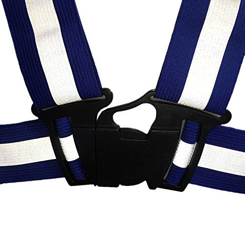 zojo Kids High Visibility Reflective Safety Strap Vest 2PCS - color: Neon Blue-kids Size