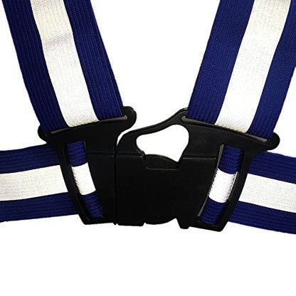 zojo Kids High Visibility Reflective Safety Strap Vest 2PCS - color: Neon Blue-kids Size