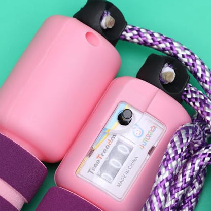 2pcs ’s Counting Jump Rope Set, Cotton Skipping Ropes with Digital Counters, Colorful Interactive Fitness Accessories for ’ Exercise and Play