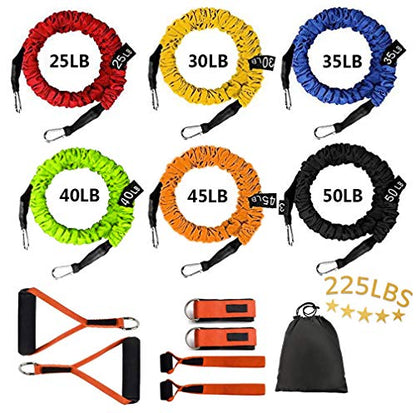Resistance Band with Handle, Exercise Bands with Handles, Ideal for Strength Training, Muscle Toning, Physical Therapy