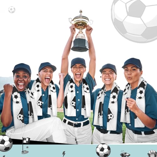 20 Pcs Soccer Towel 40 x 12 Inch Breathable Ice Sweat Towel with Storage Bag Quick Dry Microfiber Soccer Team Gift Party Favors for Fitness Camping Gym Running Sports Men Women Coach Gift - style: Soccer