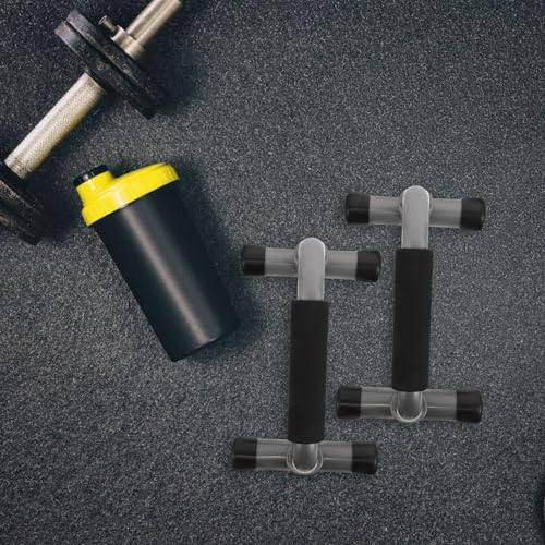 HEMOTON H-shaped Push up Bars Pair, Non-slip Gymnastic Parallette Bars with Sturdy Handles, Portable Home Fitness Equipment for Chest Muscle Training and Floor Workouts