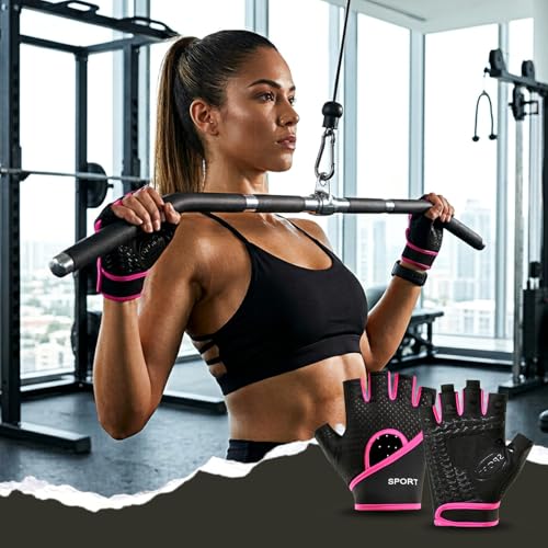 Workout Gloves with Wrist Support, Weight Lifting Gloves with Full Palm Protection and Extra Grip for Men and Women, Gym Exercise, Fitness
