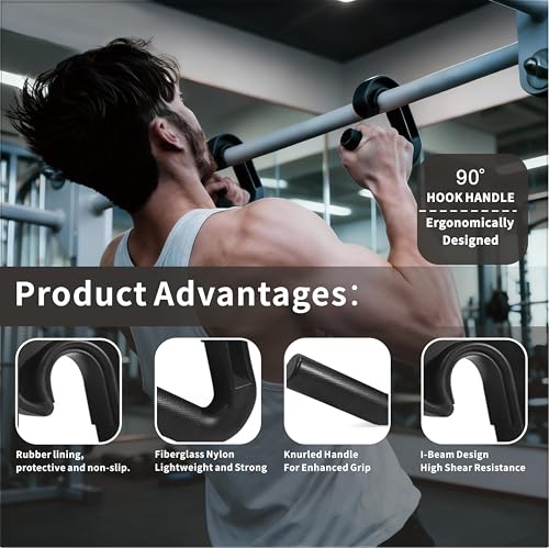 45/90 degree Neutral Grip Pull Up Handles with Lifting Straps - Heavy Duty Angled Barbell Grips & Pull Up Bar Grips for Home Gym, Deadlifts, Rows - Relieve Wrist & Shoulder Stress - color: black, size: 90°