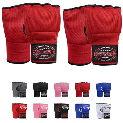 FARABI Kids Hybrid Boxing Inner Gloves Punching Boxing Gloves - color: All Red (Pack of 2)