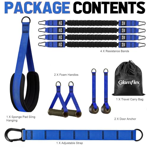 Pull Up Assist Bands Set of 4 Bands 300 Lbs - color: Blue