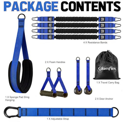Pull Up Assist Bands Set of 4 Bands 300 Lbs - color: Blue