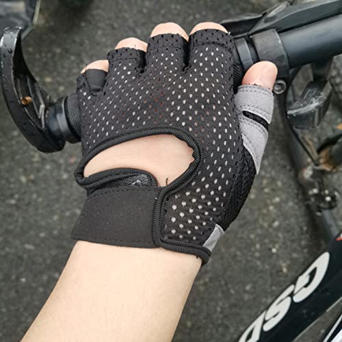 Workout Gloves for Men & Women, Fingerless Breathable & Full Palm Protection Gym Exercise Gloves for Weight Lifting, Fitness, Powerlifting, Cycling