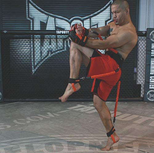 Speed and Agility Resistance Bands Trainer for Vertical Jump Squat Boxing MMA Taekwondo Karate Bounce Softball Basketball Volleyball Football Training - color: Orange