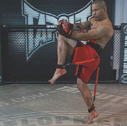 Speed and Agility Resistance Bands Trainer for Vertical Jump Squat Boxing MMA Taekwondo Karate Bounce Softball Basketball Volleyball Football Training - color: Orange