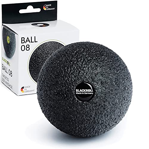 Blackroll - Trigger Point Ball 08, for Exercise and Muscle Recovery, Deep Tissue Massager for Myofascial Release in The Shoulders, Neck, and Back, 8cm (3.1"), Black - size: 3.2"
