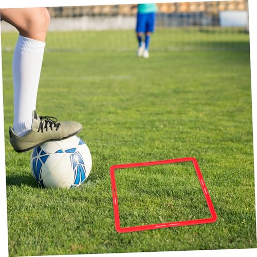 Football Training Supplies 6pcs Portable Agility Rings Boys and Girls Adults Speed and Agility Training Set