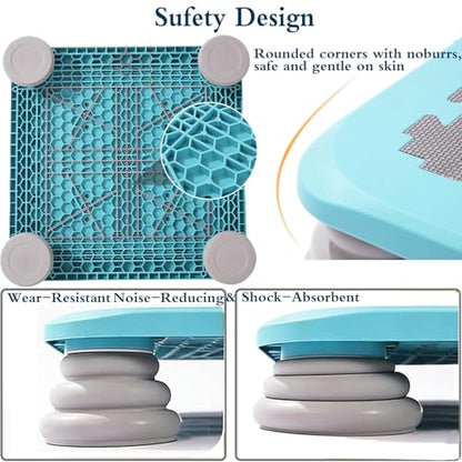 Mini Trampoline for Kids, 25 Inch Square Bouncy Board for Kids, Sensory Trampoline for Autism Kids Indoor with Non Slip Base, Max Load 330 lbs, for Kids Ages 3-12 Boys Girls