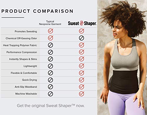 Sweat Shaper Waist Trimmer for Women, Waist Trainer Sauna Belt, Neoprene-free Waist Cincher, Thermo Sauna Slimming Belt