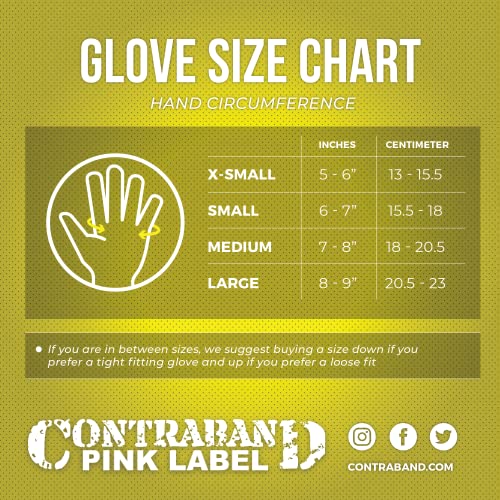Contraband Pink Label 5237 Womens Designer Workout Gloves | Sugar Skull Print w/Grip-Lock™ Padding (Yellow, X-Small) - color: Yellow, size: X-Small