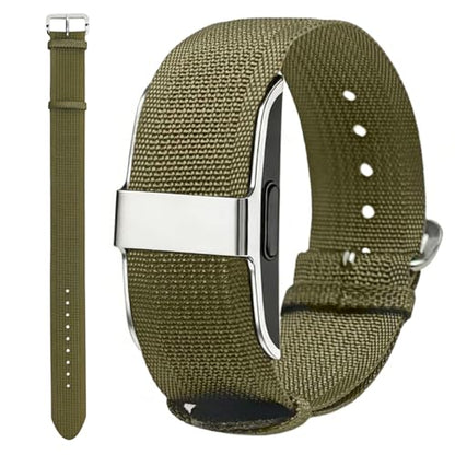 CAMTOVGCA Nylon Loop Compatible with Hume Band, Nylon Replacement Strap, Soft Adjustable Breathable Sport Wristband for Fitness Tracker - color: Green
