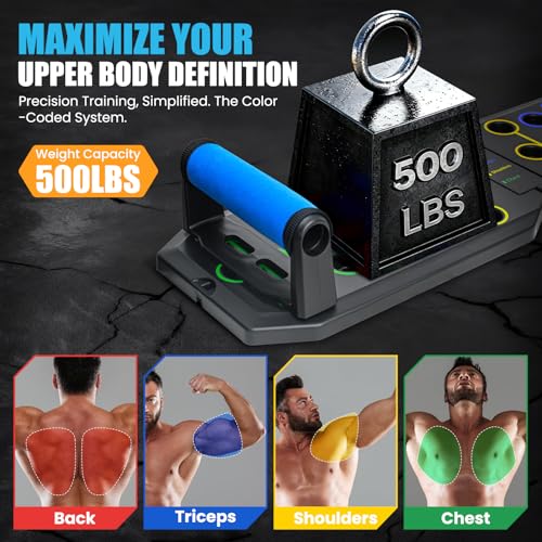 Portable Push Up Board - 20 in 1 Foldable Pushup Board Fitness