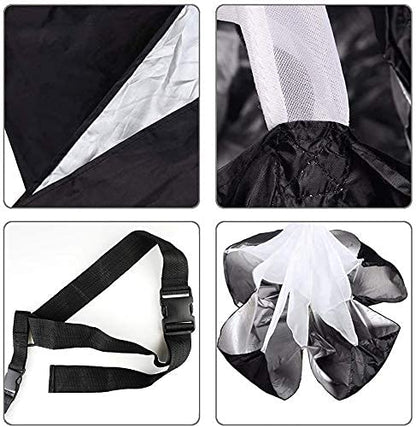 Running Speed Training 56" Parachute with Adjustable Strap Speed Chute Resistance Running Parachute for Adults