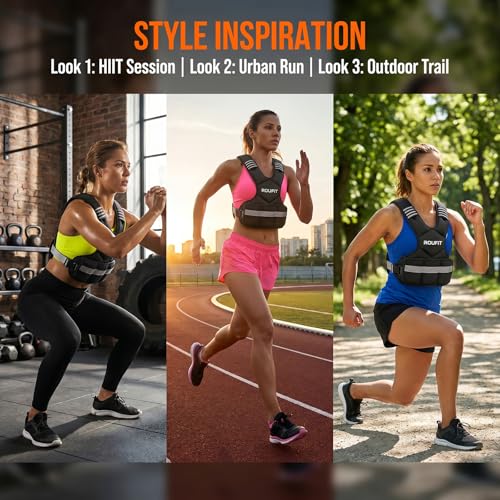 Weighted Vest for Women Adjustable (4-10lb / 6-15lb) Weight Vest for Walking & Running,Weights for Workout Exercise Fitness Gym, Odor-Free Neoprene & Wide Padded Comfort Shoulder Straps & Phone Pocket