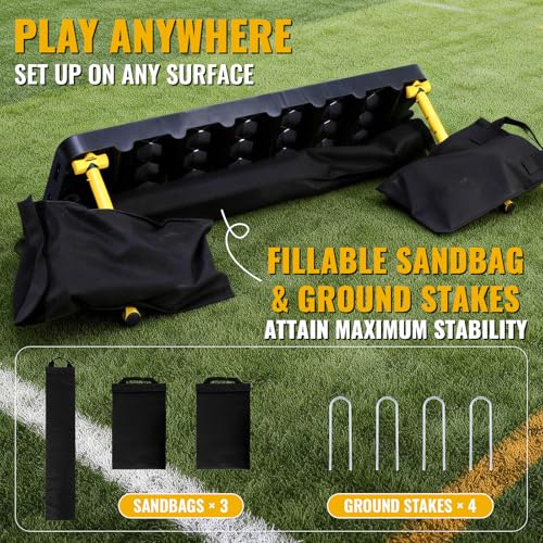 Soccer Rebounder Board - 6-in-1 Portable soccer wall rebounder for Backyard - Dual Surface Soccer Passing Board with 3 Adjustable Angles for Passing & Reaction Skills - Soccer Training Equipment