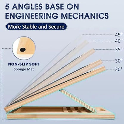 Adjustable Stretching Board For Legs - 5 Incline Levels & Non-Slip Surface, Lightweight Design For Yoga/Pilates