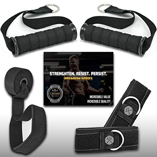 TRIBE Resistance Bands Set with Loop Bands I Bands for Men&Women with Workout Bands, Loop Bands, Handles, Door Anchor, Ankle Strap, Exercise eBook I Resistance Training Fitness EquipMen&Women