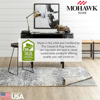 Mohawk Home Non Slip Rug Pad 2' x 12'- 1/4" Thick Felt + Latex Rubber Gripper - Dual Surface Cushion for Hardwood, Carpet, Tile Floors, Made in USA - size: 2' x 12' (Runner), style: 1/4 Inch Dual Surface Rug Pad
