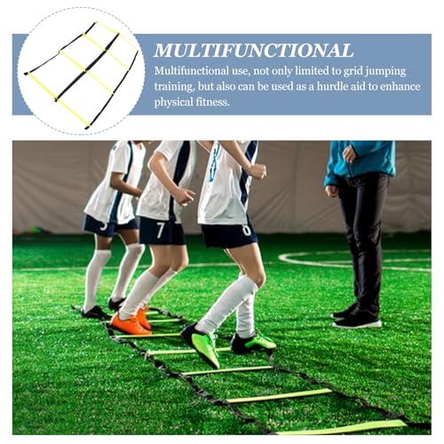 Kisangel Football Ladder: Nine-Square Agility Ladder for Soccer Training - Athletic Speed Training Tool for Footwork - Football Agility and Fitness Workouts Supply