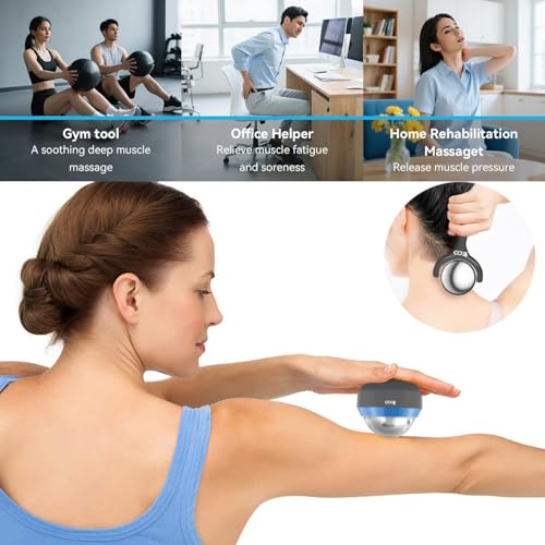 Cold Massage Roller Ball - Ice Roller Ball for Muscles Deep Tissue, Cold & Heat Therapy, Plantar Fasciitis Roller - color: Blue+black