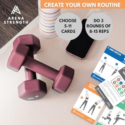 Workout Cards - Instructional Fitness Deck for Booty Band Workouts, Beginner Fitness Guide for Resistance Band Training Exercises at Home. Includes Workout Routines. - style: Dumbbell (Part 1)