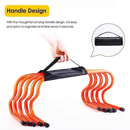 Height Adjustable Hurdles, 9 12 16 20 24 Inch Tall Athletes Training Hurdles, Sport Squad Professional Speed & Agility Training Set, Sports Practice Equipment for PE, Height 40cm/15.7inch