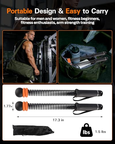 VividPulse 2PCS Weighted Ropeless Battle Ropes for Home Gym - Portable & Quiet Training Rope for HIIT, Strength & Low-Impact Cardio - Full Body Workout Equipment for Men & Women
