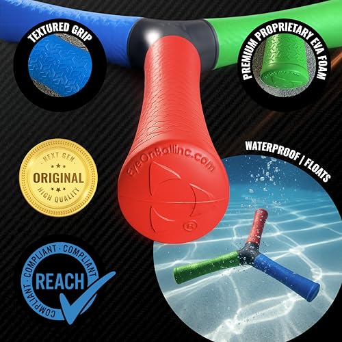 HECOstix Hand-Eye Coordination Trainer (Red/Green/Blue) – Reaction Time & Reflex Tool with Removable Legs | Improves Agility, Focus, & Multisensory Skills | Sports, Fitness, & Fun | All Ages