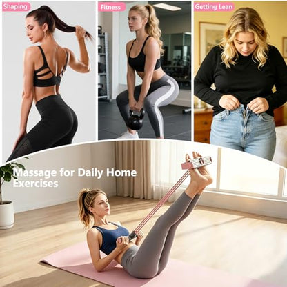 Pedal Resistance Band with Handle,4/6/8 Resistance Levels Elastic Pull Rope, Portable Fitness Bands for Leg Butt Training, Home Gym, Yoga, Pilates