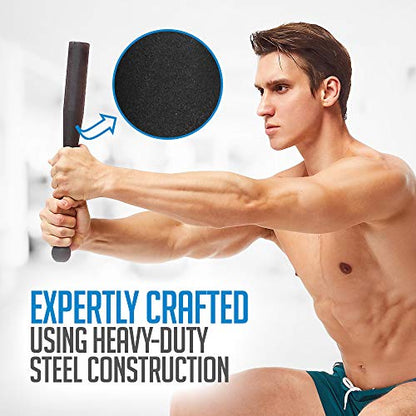 Logest Steel Mace Exercise Club - Heavy Duty Steel Indian Clubs Perfect for Strength Training and Rehabilitation Improves Grip and Full Body Workouts Available in 5 10 15 20 25 30 Pounds - color: 5LB
